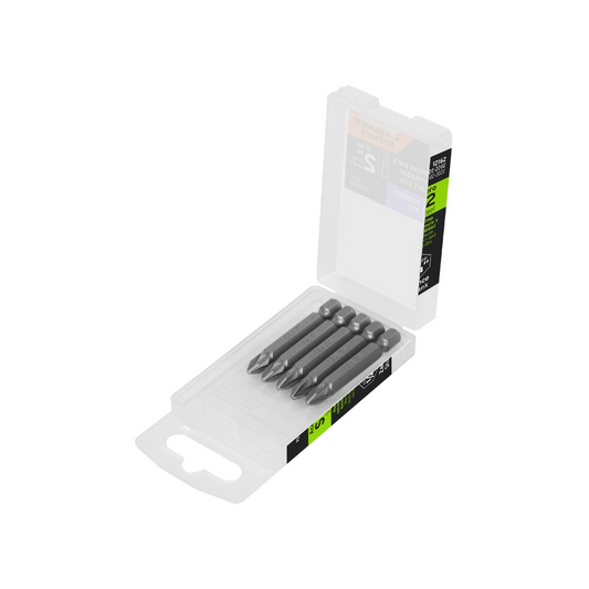 Estuche Con 5 Puntas Pozidriv Pz2 Largo 2' 12162 Truper