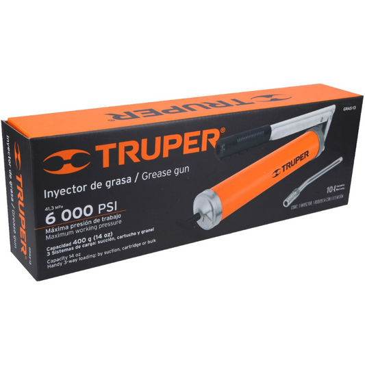 Inyectora De Grasa 14 Oz 6000 Psi Con Grip Antiderrapante 14859 Truper