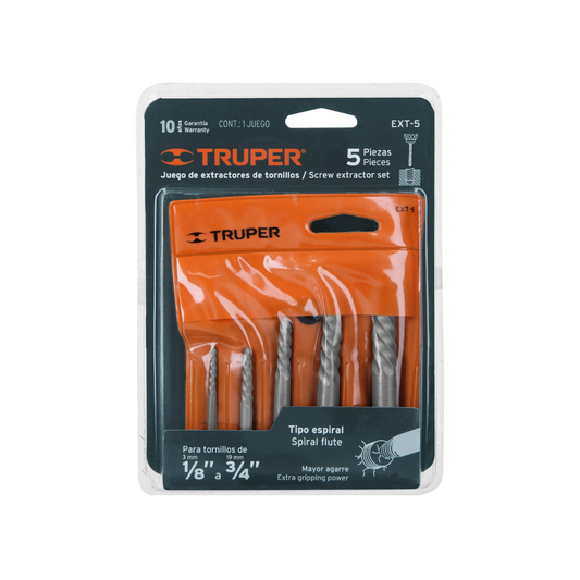 Juego Con 5 Extractores De Tornillos 14512 Truper