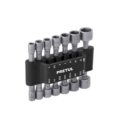 3207-Juego De 14 Dados Para Taladro Pretul 12844 Truper