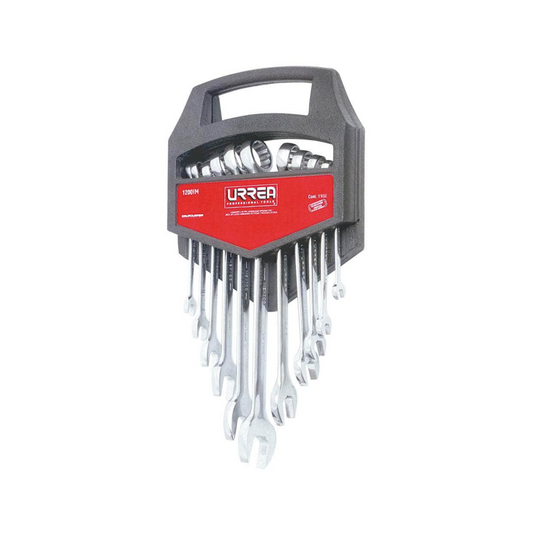 3479-Juego De Llaves Combinadas Pulido Espejo Métricas 12 Puntas 11 Piezas 1200IM Urrea