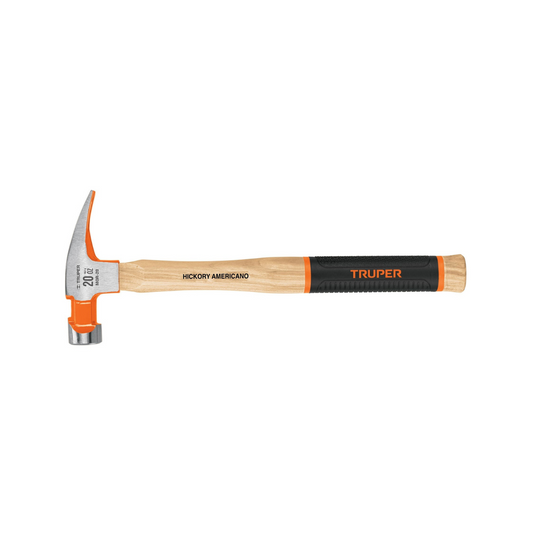 3982-Martillo Pulido 20 Oz Uña Recta Mango Hickory Grip 16660 Truper