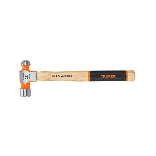 3992-Martillo Pulido De Bola 24 Oz Mango Hickory Grip 16903 Truper