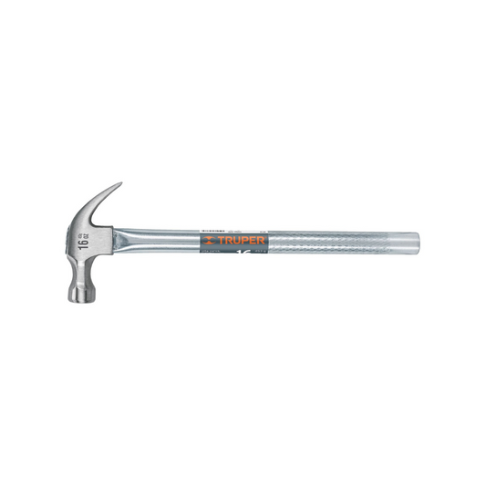 3978-Martillo Tubular Pulido 16 Oz Uña Curva 16701 Truper
