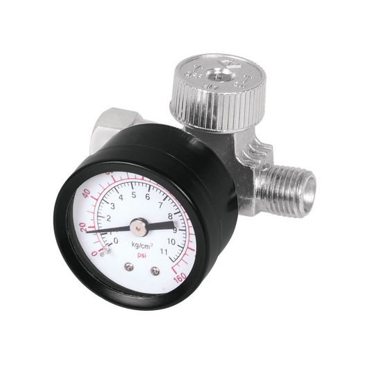 Regulador De Aire Con Manómetro Cuerda 1/4 Npt   19239 Truper