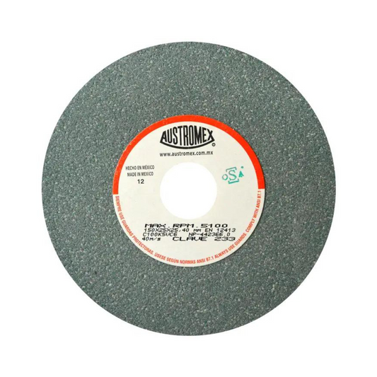 Rueda Abrasiva Para Esmerilar Y Afilar Herramientas De Corte De Carburo De Tungsteno Y Cementados De 150 X 25 X 25.40 Mm 233 Austromex