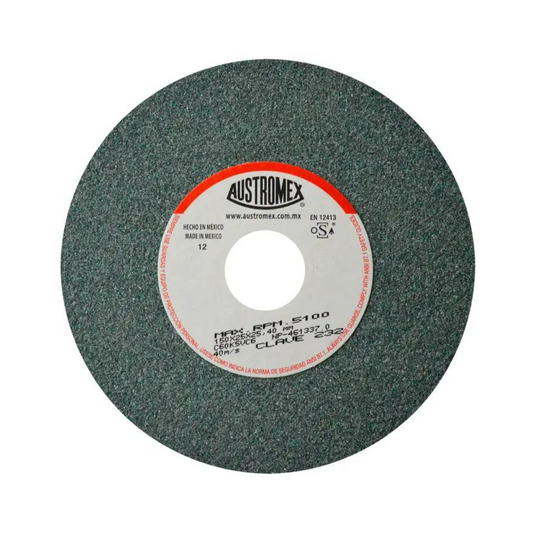 Rueda Abrasiva Para Esmerilar Y Afilar Herramientas De Corte De Carburo De Tungsteno Y Cementados De 150 X 25 X 25.40 Mm 232 Austromex