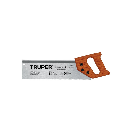 3911-Serrucho De Costilla 14' Diamante 9 Dpp 18166 Truper
