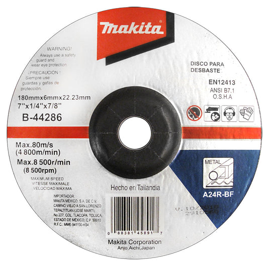 2099-Disco De Desbaste 7" X 7/8" X 1/4" B44286 Makita