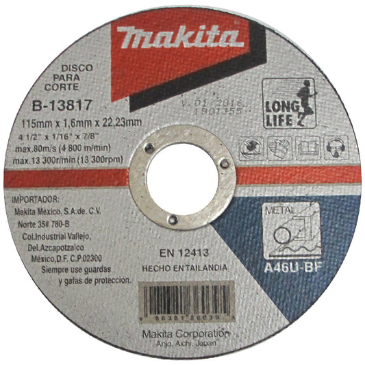 2060-Disco De Corte Metal 4 1/2" Preciso 50 B13817 Makita