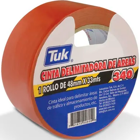 1286-Cinta Delimitadora 340 Naranja 48 Mm X 33 M 434021 Tuk
