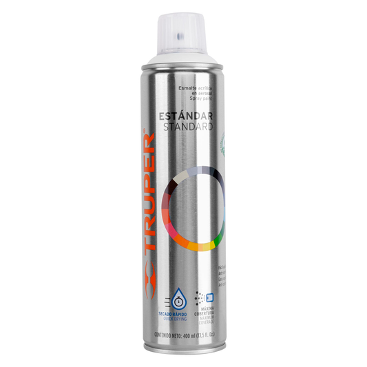 Pintura En Aerosol Blanco Mate Bote Esbelto 400 Ml 19034 Truper
